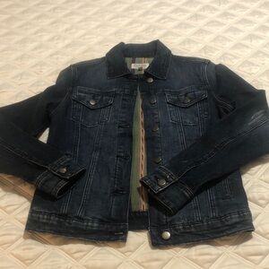 Resistol Women’s Barn Chore denim jacket with southwest style patterned lining